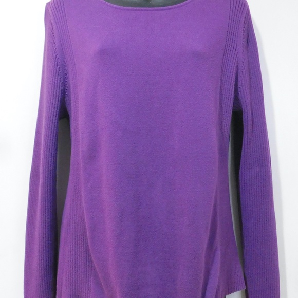 RELATIVITY Women Purple Sweater Size Large - Picture 2 of 3